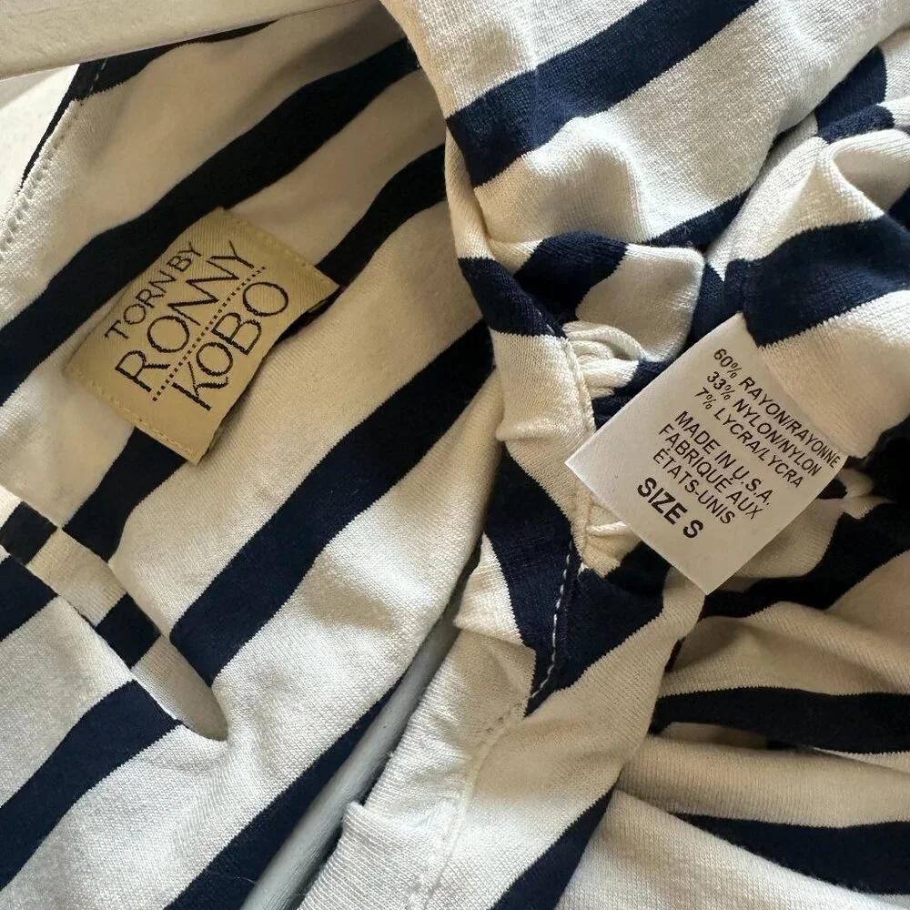 Torn by Ronny Kobo Dress Striped Jersey Knit Bodycon Dress Size Small - Picture 8 of 11